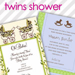 Twin Baby Shower Invitations